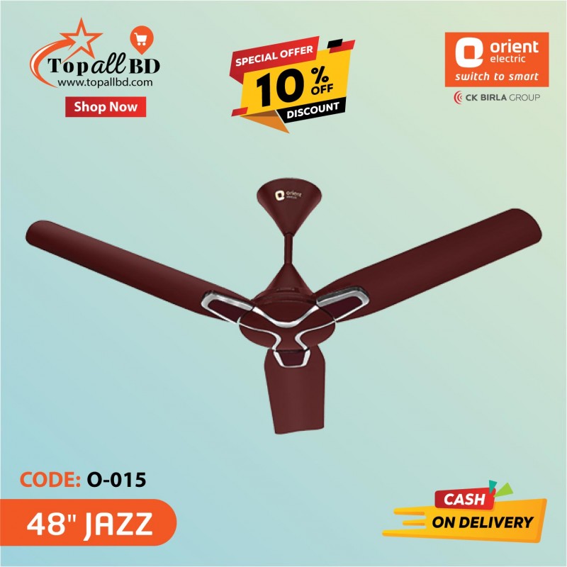 ORIENT 48" JAZZ CEILING FAN (MAHOGANY BROWN)