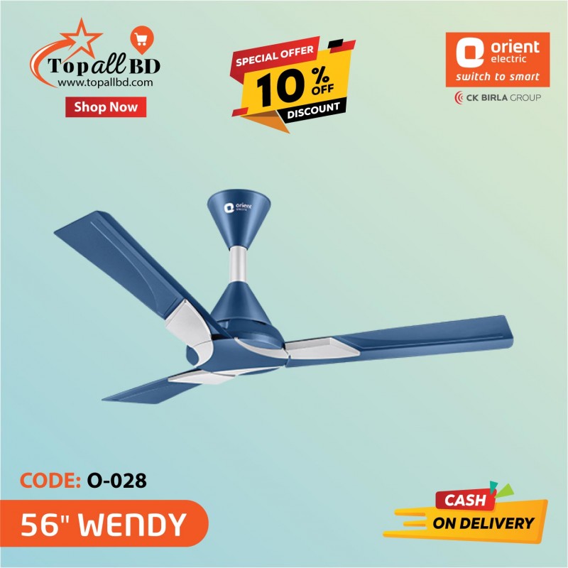ORIENT 56" WENDY CEILING FAN (AZURE BLUE SILVER)