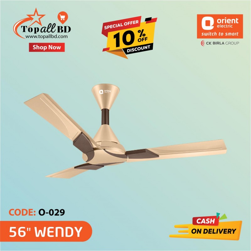 ORIENT 56" WENDY CEILING FAN (TOPAZ GOLD BROWN)